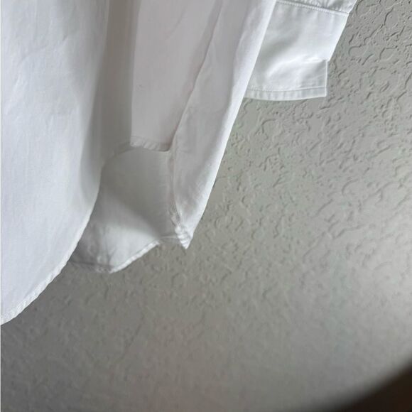 Frank & Eileen Victoria White Shirt | Italian Cotton Button Up Size M - Picture 8 of 12